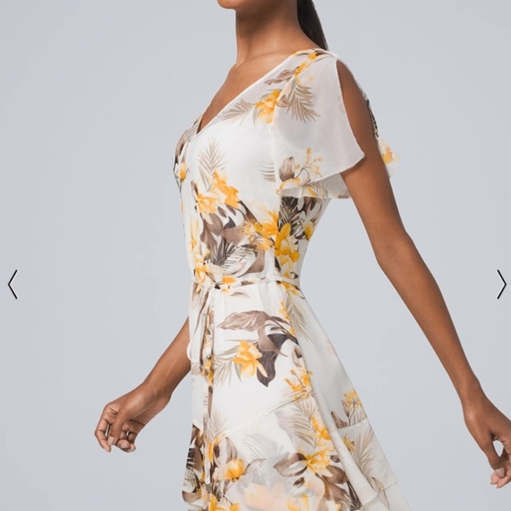 ☀️🌻WHBM | Floral-Print Blouson Dress!🌻☀️